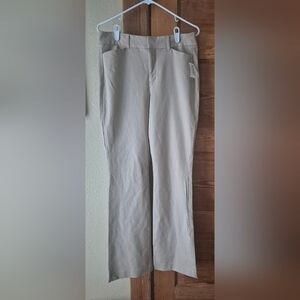 NWT Size 10 Women's Old Navy High Rise Pixie Flare Pants Light Tan Khaki Pockets
